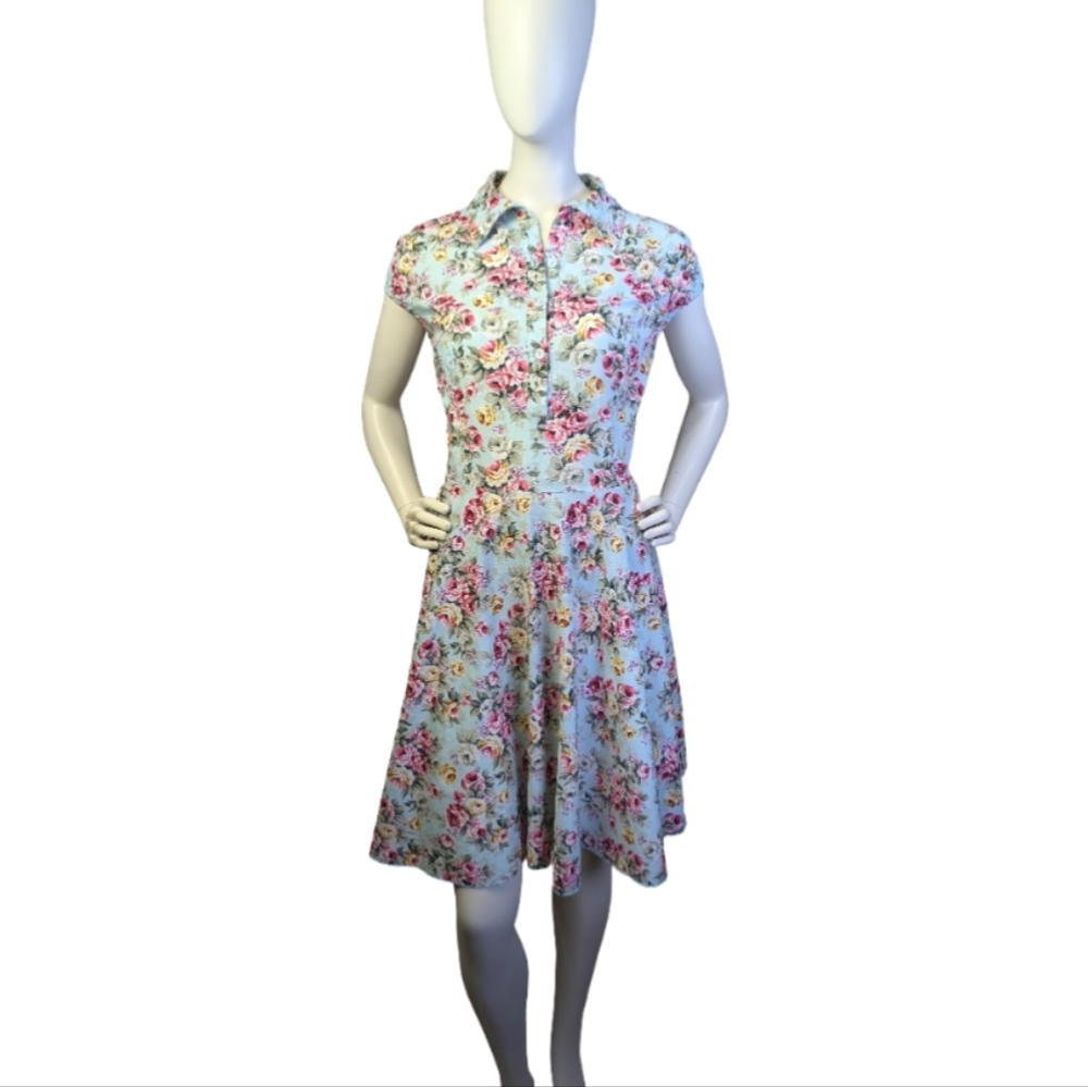 Maggie Tang Soft Feminine Floral Fit & Flare Dress | Fits M/L